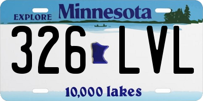 MN license plate 326LVL