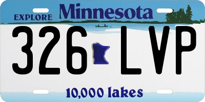 MN license plate 326LVP