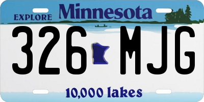 MN license plate 326MJG