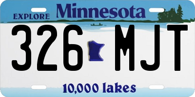 MN license plate 326MJT