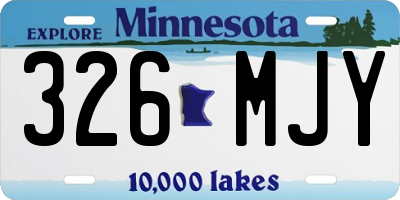 MN license plate 326MJY