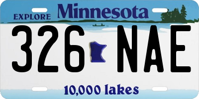 MN license plate 326NAE