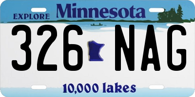 MN license plate 326NAG