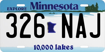 MN license plate 326NAJ