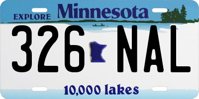 MN license plate 326NAL
