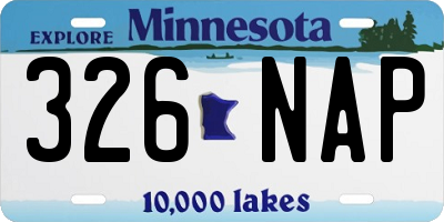 MN license plate 326NAP