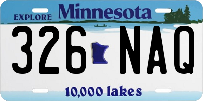 MN license plate 326NAQ