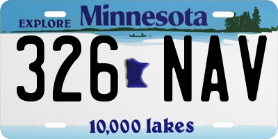 MN license plate 326NAV