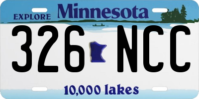 MN license plate 326NCC
