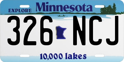 MN license plate 326NCJ