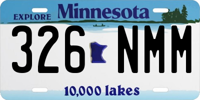 MN license plate 326NMM