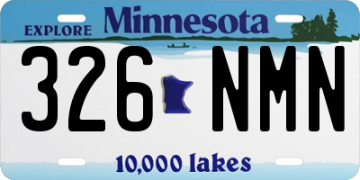 MN license plate 326NMN