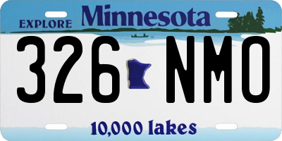 MN license plate 326NMO