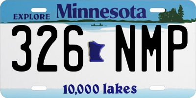 MN license plate 326NMP