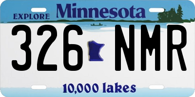 MN license plate 326NMR
