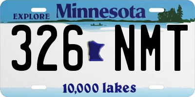 MN license plate 326NMT