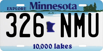 MN license plate 326NMU