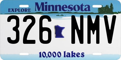 MN license plate 326NMV