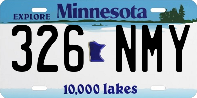 MN license plate 326NMY