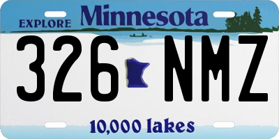 MN license plate 326NMZ