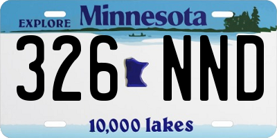 MN license plate 326NND