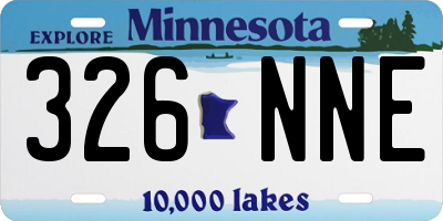 MN license plate 326NNE