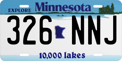 MN license plate 326NNJ