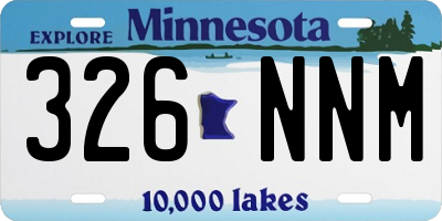 MN license plate 326NNM