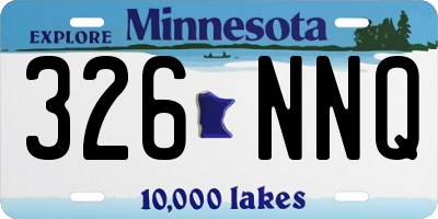 MN license plate 326NNQ