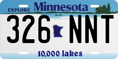 MN license plate 326NNT