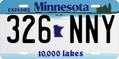 MN license plate 326NNY