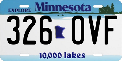 MN license plate 326OVF