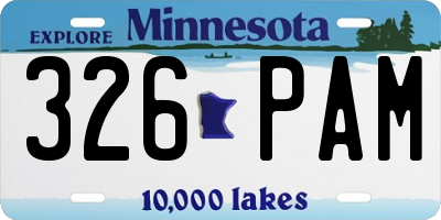 MN license plate 326PAM