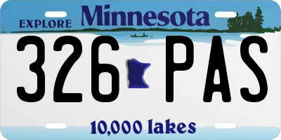MN license plate 326PAS