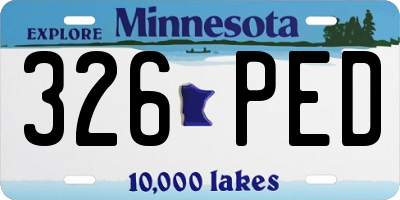 MN license plate 326PED