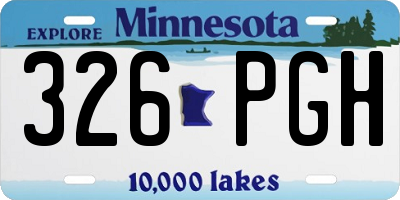 MN license plate 326PGH