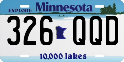 MN license plate 326QQD
