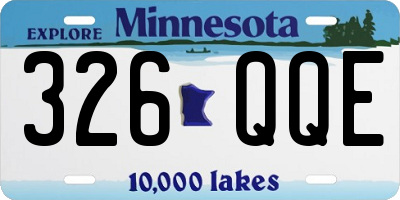 MN license plate 326QQE