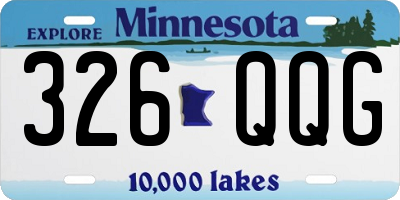 MN license plate 326QQG