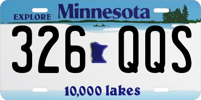 MN license plate 326QQS