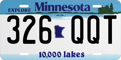 MN license plate 326QQT