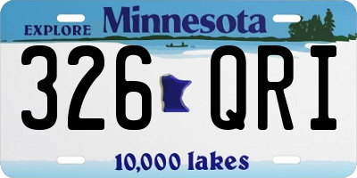 MN license plate 326QRI