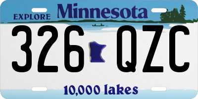 MN license plate 326QZC