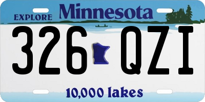 MN license plate 326QZI
