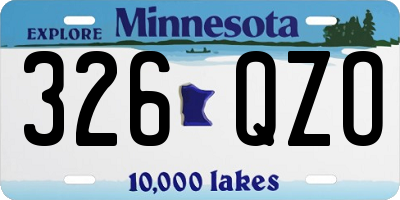 MN license plate 326QZO
