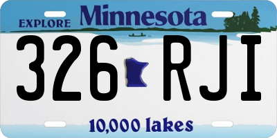 MN license plate 326RJI