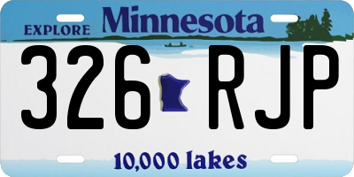 MN license plate 326RJP