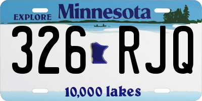 MN license plate 326RJQ