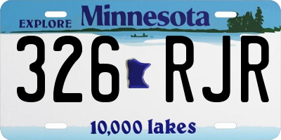 MN license plate 326RJR