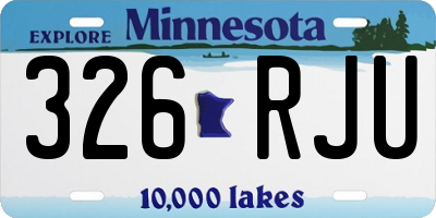 MN license plate 326RJU